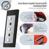 Snow Blower Impeller Modification Kit - 1/4" 4-Blade Universal, for Modifies 2-Stage Machine (4)