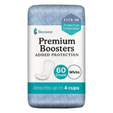 Because Premium Incontinence Boosters - Add Extra Absorbency to Adult Diapers - Super Absorbent, Soft, Contoured Fit - Unisex - 60 Boosters (3 Packs of 20) Packaging May Vary