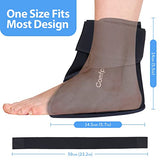 Comfpack Ankle Ice Pack Wrap Heel Ice Pack for Pain Relief, Hot Cold Therapy Foot Ice Pack Wrap for Plantar Fasciitis, Achilles Tendonitis, Ankle Sprain, Swelling Foot, Heel Spur, Black
