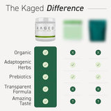 Kaged Organic Greens Superfood Powder | Lemon | Outlive100 | Wellness with Supergreens and Prebiotics | Apple Cider Vinegar | Ashwaghanda | 30 Servings