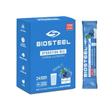BioSteel Zero Sugar Hydration Mix, Great Tasting Hydration with 5 Essential Electrolytes, Blue Raspberry Flavor, 24 Single Serving Packets