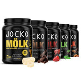 Jocko Mölk Whey Protein Powder (Banana Cream) - Keto, Probiotics, Grass Fed, Digestive Enzymes, Amino Acids, Sugar Free Monk Fruit Blend - Supports Muscle Recovery & Growth - 31 Servings (Old 2lb Tub)