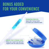 VieBeauti Teeth Whitening Kit - 5X LED Light Tooth Whitener with 35% Carbamide Peroxide, Mouth Trays, Remineralizing Gel and Tray Case - Built-in 10 Minute Timer Restores Your Gleaming White Smile