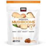 FORCE FACTOR Modern Mushrooms Soft Chews, Mushroom Supplement with Lions Mane, Turkey Tail, & Cordyceps to Support Energy, Focus, Immunity, & Digestion, Cinnamon Roll, 60 Soft Chews