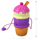 Polly Pocket 2-In-1 Travel Toy Playset, Spin 'N Surprise Ice Cream Cone with Micro Polly & Lila Dolls & 25 Accessories