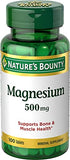 Nature’s Bounty Magnesium, Bone and Muscle Health, Tablets, 500 Mg, 100 Ct.,