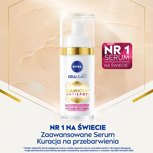 NIVEA Cellular Luminous630 Anti-Pigment Spot Intensive Serum (30 ml), Brightening Serum for an Even & Radiant Complexion, Face Care Against Pigment Spots.