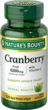 Nature's Bounty Cranberry Fruit 4200 mg, Plus Vitamin C, 120 Softgels-..