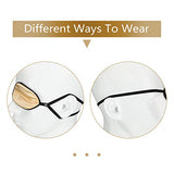 3 Pieces Silk Eye Patch Elastic Lazy Eye Patch Adult Adjustable Single Eye Patch with Elastic Strap (Black, Champagne, Peach)