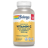SOLARAY Vitamin C 1000mg Timed Release Capsules with Rose Hips & Acerola Bioflavonoids, Two-Stage for High Absorption & All Day Immune Function Support, 60 Day Guarantee, 275 Servings, 275 VegCaps