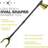 Grabber Reacher Tool - 2 Pack - Newest Version Long 32 Inch Foldable Pick Up Stick - Strong Grip Magnetic Tip Lightweight Trash Picker Claw Reacher Grabber Tool Elderly Reaching - by Luxet (Yellow)