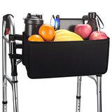Walker Basket Large Capacity Walker Bag with Cup Holder, Easy Installation & Gift for Seniors