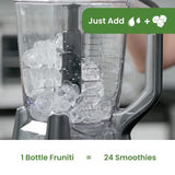 Fruniti Super Greens Smoothie Mix - Natural Cleanse + Detox All-in-One Delicious Fruit + Veggie Puree - Spirulina, Spinach, Kale, Cucumber, Lemongrass, Apple, Banana, Kiwi - Makes 24 Smoothies