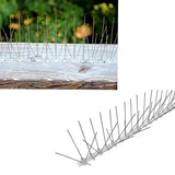 Flexible Stainless Bird Spikes with Plastic Base, Pigeon Fence (5 Feet Coverage 3 Strips)