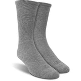 Doctor's Choice Diabetic Socks for Men, Seamless Crew Socks with Non-Binding Top, Provides Extra Comfort for Gout, 4-Pairs, Grey, Large, Size 10-13