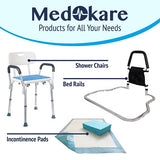 Medokare Bed Rails for Elderly Adults - Hospital Grade Safety with Fall Prevention Guard for Seniors and Surgery Recovery, Fits King, Queen, Twin Beds, Bed Assist Rail Handle with Storage Bag