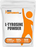 BULKSUPPLEMENTS.COM L-Tyrosine Powder -Tyrosine Supplement, Tyrosine Powder, Tyrosine 1000mg - Non-Essential Amino Acid Supplement, Gluten Free - 1000mg per Serving, 500g (1.1 lbs)