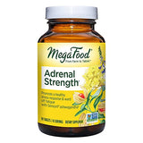 MegaFood Adrenal Strength - Sensoril Ashwagandha, Vitamin C, fermented Magnesium Glycinate, Rhodiola Rosea, Reishi Mushroom & Food Blend - Supports a Normal Stress Response - 90 Tabs (45 Servings)