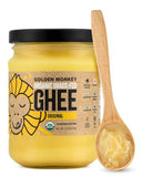 GOLDEN MONKEY Grass Fed Ghee Clarified Butter for Energy, Gut, and Immune Health Support – Organic Ghee Butter for Spread, Cooking, Baking, and Sauteing (8oz)