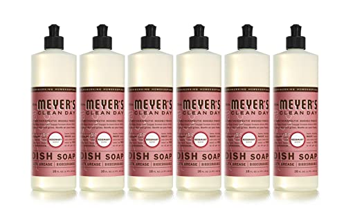 Mrs. Meyer's Clean Day Liquid Dish Soap, Rosemary Scent, 16 ounce (Pack of 6)