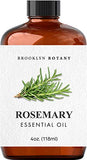 Brooklyn Botany Rosemary Essential Oil – 100% Pure and Natural – Therapeutic Grade Essential Oil with Dropper - Rosemary Oil for Aromatherapy and Diffuser - 4 Fl. OZ