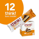 think! Delight, Keto Protein Bars, Healthy Low Carb, Gluten Free Snack - Chocolate Peanut Butter Pie, 12 Count (Packaging May Vary)