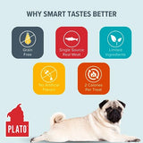 PLATO Small Bites Dog Treats, Natural Bite Sized Real Meat & Salmon Flavor, Grain Free & High in Protein, Air Dried Authentic Ingredients, 2 Calories Per Treat, Made in the USA, 6 Ounces