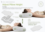 Vaverto Adjustable Contour Memory Foam Pillow - Standard Size - Orthopedic Neck Support, Pain Relief, Washable, Organic Cotton Cover Ergonomic Cervical - Ideal for Side, Back & Stomach Sleepers…