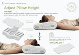 Vaverto Adjustable Contour Memory Foam Pillow - King Size - Orthopedic Neck Support, Pain Relief, Washable, Organic Cotton Cover Ergonomic Cervical - Ideal for Side, Back & Stomach Sleepers…