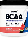Nutricost BCAA Powder (Watermelon, 30 Servings) - Optimal 2:1:1 Ratio