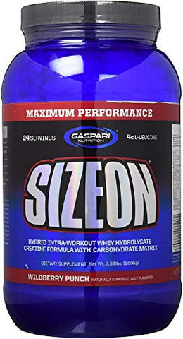 Gaspari Nutrition SizeOn, The Ultimate Hybrid Intra-Workout Amino Acid & Creatine Formula, Increased Muscle Volume & Muscle Recovery (3.59 Pound, Wild Berry Punch)
