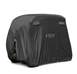 10L0L Universal 2-4 Passenger Golf Cart Cover for EZGO, Club Car and Yamaha, Waterproof Sunproof and Durable, Black