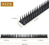 USKICH Bird Spikes 30 Packs Outdoor Cat and Bird Deterrent Spikes, Defender Spikes - Keep Pigeon, Cat & More Birds Away from Fences and Roof, Anti Theft Climb Strips (2023 Upgraded | 42.3 feet)