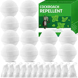 12 Pack Roach Repellent Peppermint Oil to Keep Cockroach Away from House, Powerful Cockroach Repellent, Roach Spider Ant Mouse Repellent for Home Kitchen Office Hotel Garage Car