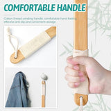 Bamboo Back Scratcher for Men and Women, 22'' Oversized Body Scratcher with Curved Handle and Soft Wide Head, Effective Anti-itch and Comfortable Massage, Ideal Gift for the Elderly, Pregnant