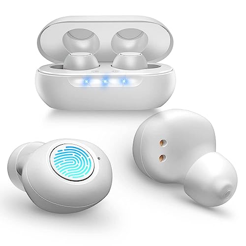 Hearing Aids, Rechargeable Hearing Aids for Seniors, HealthTree Digital Hearing Personal Amplifiers Sound Amplification with Portable Charging Case White