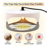 Flea Traps for Inside Your Home 2 Packs, Flea Trap Indoor Pest Control Trapper Insect Killer with Light, Sticky Bed Bug Natural