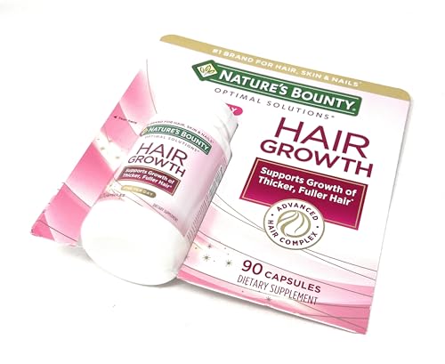 Nature's Bounty Hair Growth Supplement, 1 Per Day, Clinically Shown to Support Thicker, Fuller Hair, with Biotin, Silicon & Arginine, 90 Capsules