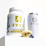 Ryse Loaded Protein Powder | 25g Whey Protein Isolate & Concentrate | with Prebiotic Fiber & MCTs | Low Carbs & Low Sugar | 27 Servings (Blueberry Muffin)