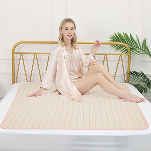 Bed Pads for Incontinence Washable Waterproof,Reusable Extra Large Bamboo Fiber Pee Pads for Adult's,Women,Elderly,39x55inch