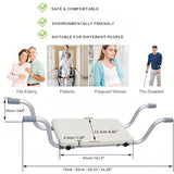 Heavy Duty Bath Bench Seat, Suspended Bath Tub Shower Chair Aluminum Alloy Bathtub Benches Bathing Seat for Elderly Adults Seniors Disabled or Injured, Length Adjustable Universal Fit, 260LBS Load