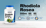 Nutricost Rhodiola Rosea 500mg, 60 Vegetarian Capsules - Gluten Free and Non-GMO Rhodiola Rosea Supplement