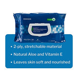 McKesson StayDry Disposable Wipes or Washcloths for Adults with Aloe, Incontinence, Alcohol-Free, Not-Flushable, Pleasantly Fragranced Aloe and Vitamin E Formula