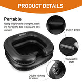 UOPIRHJ Portable Inflatable Hair Washing Basin for Bedridden - Wash Hair in Bed with Inflatable Shampoo Bowl.Hair Washing Basin for Elderly,Disabled,Injured,Ideal Inflatable Sink for Locs Detox