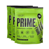 PRIME HYDRATION+ Sticks Lemon Lime | Hydration Powder Single Serve Sticks | Electrolyte Powder On The Go | 250mg BCAAs, B Vitamins, Antioxidants | Low Sugar | Caffeine-Free | Vegan | 48 Pack