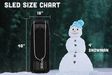 Avalanche Brands | Classic 48" Downhill Toboggan Snow Sled | Black | Fit for 2 Riders