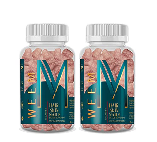 WEEM Hair Skin and Nails Gummies - Supports Healthy Hair - Vegan bioti