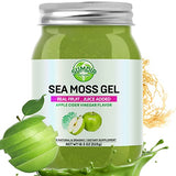 Sea Moss Gel, Flavored Organic Raw Irish Seamoss Gel Immune and Digestive Support Vitamin Mineral Antioxidant Supplements for Men Women Kids, Apple 18.5oz