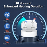 Ceretone Hearing Aids, Rechargeable Hearing Amplifiers for Mild to Moderate Seniors Hearing Loss and Adults with Noise Cancelling and Adjustable Volume Control with Magnetic Charging Case