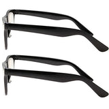 grinderPUNCH 2 Pack High Magnification Reading Glasses Strong Power Readers - 4.00-6.00 Black/+5.50